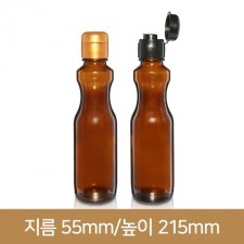 유리병 희성원형 270ml(갈색) (K) 40개 대캡(박스상품)